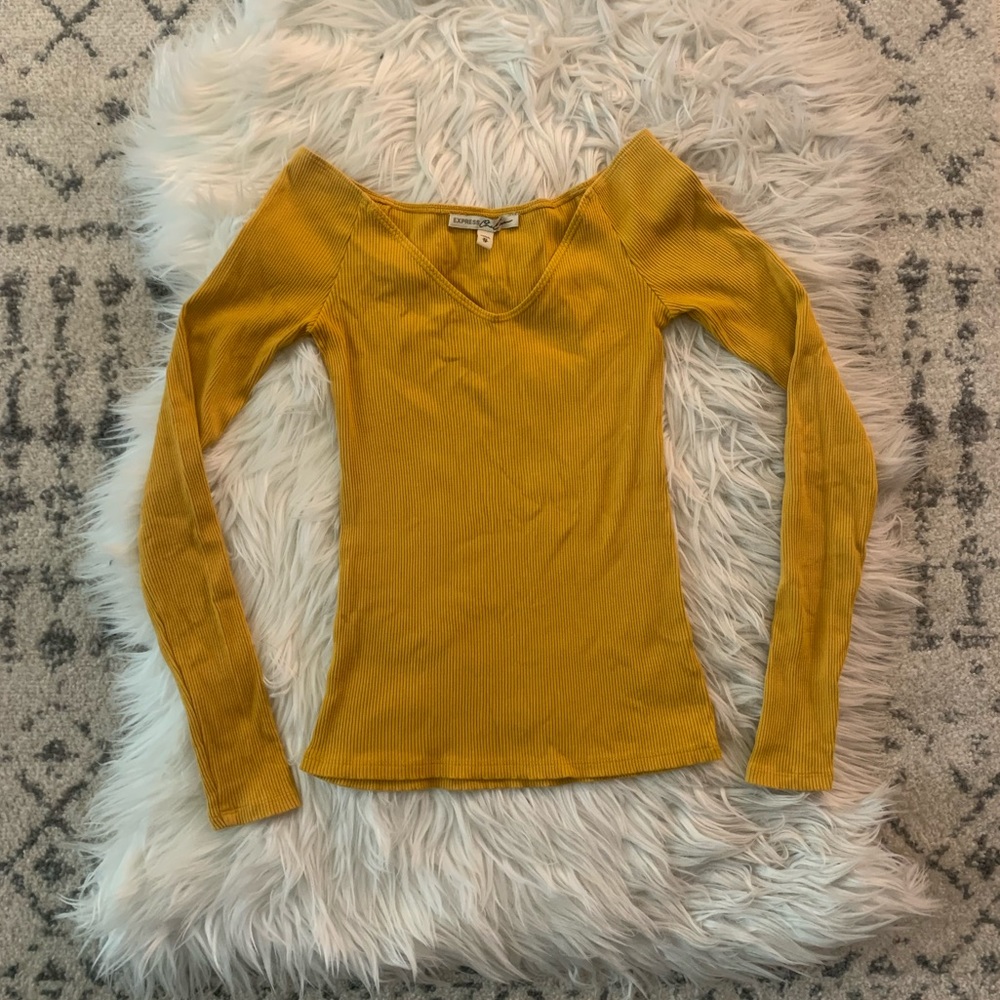 Express Long Sleeve Mustard Top